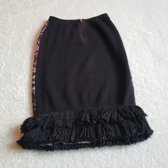 Anthropologie Purple and Black Knit Skirt - Picture 3 of 3